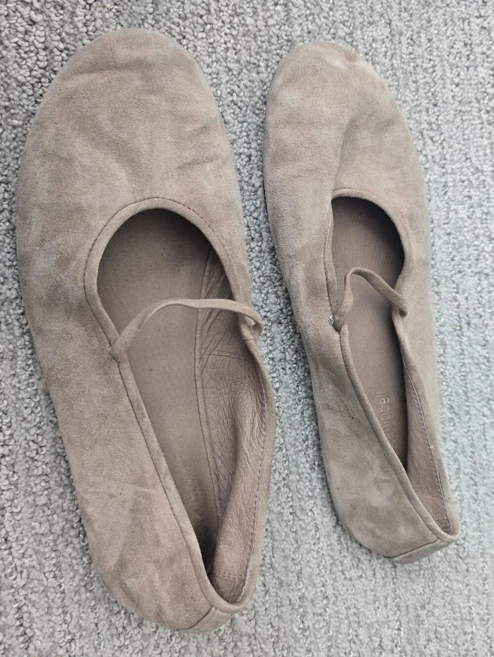 Jeffrey Campbell Dancerina Suede Ballet Mary Jane Flats in Taupe Brown Msrp $150 - Picture 7 of 8